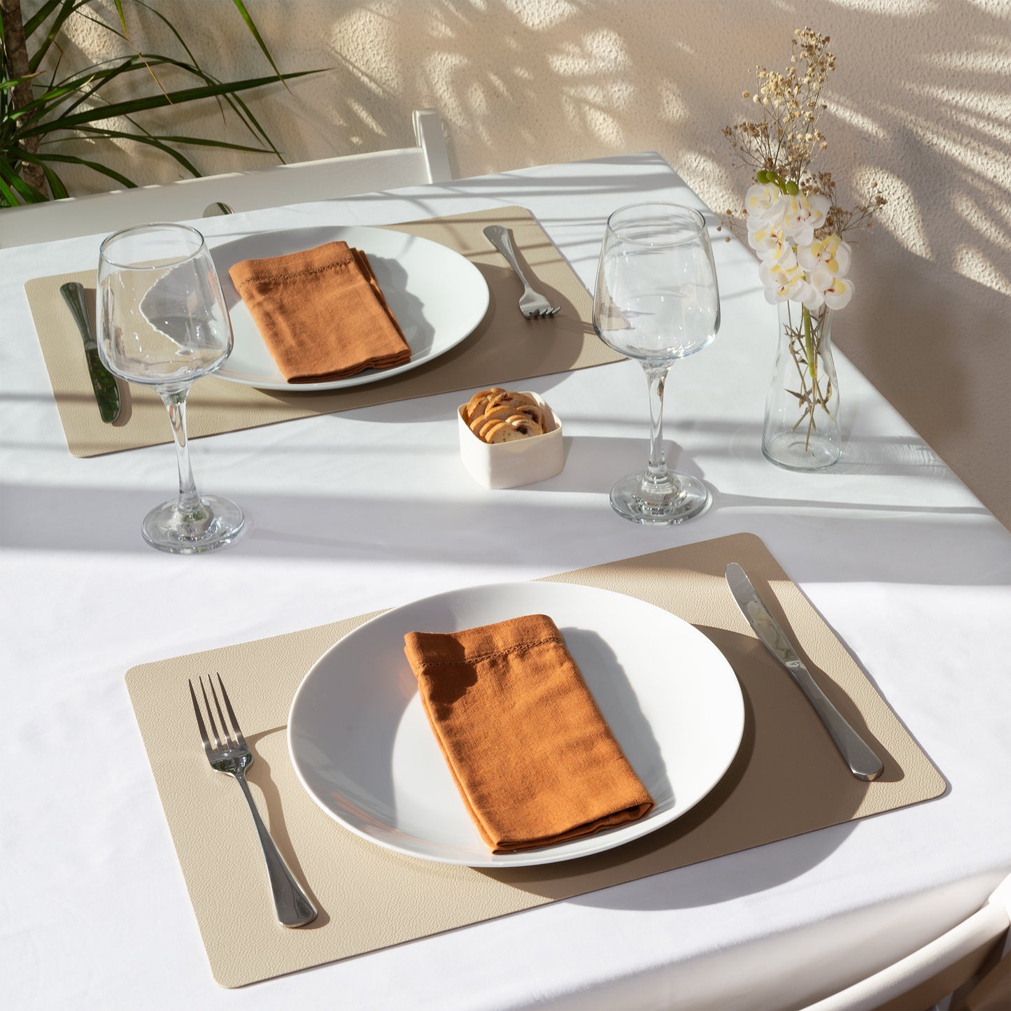 Placemat - dubbelzijdig - Beige sand