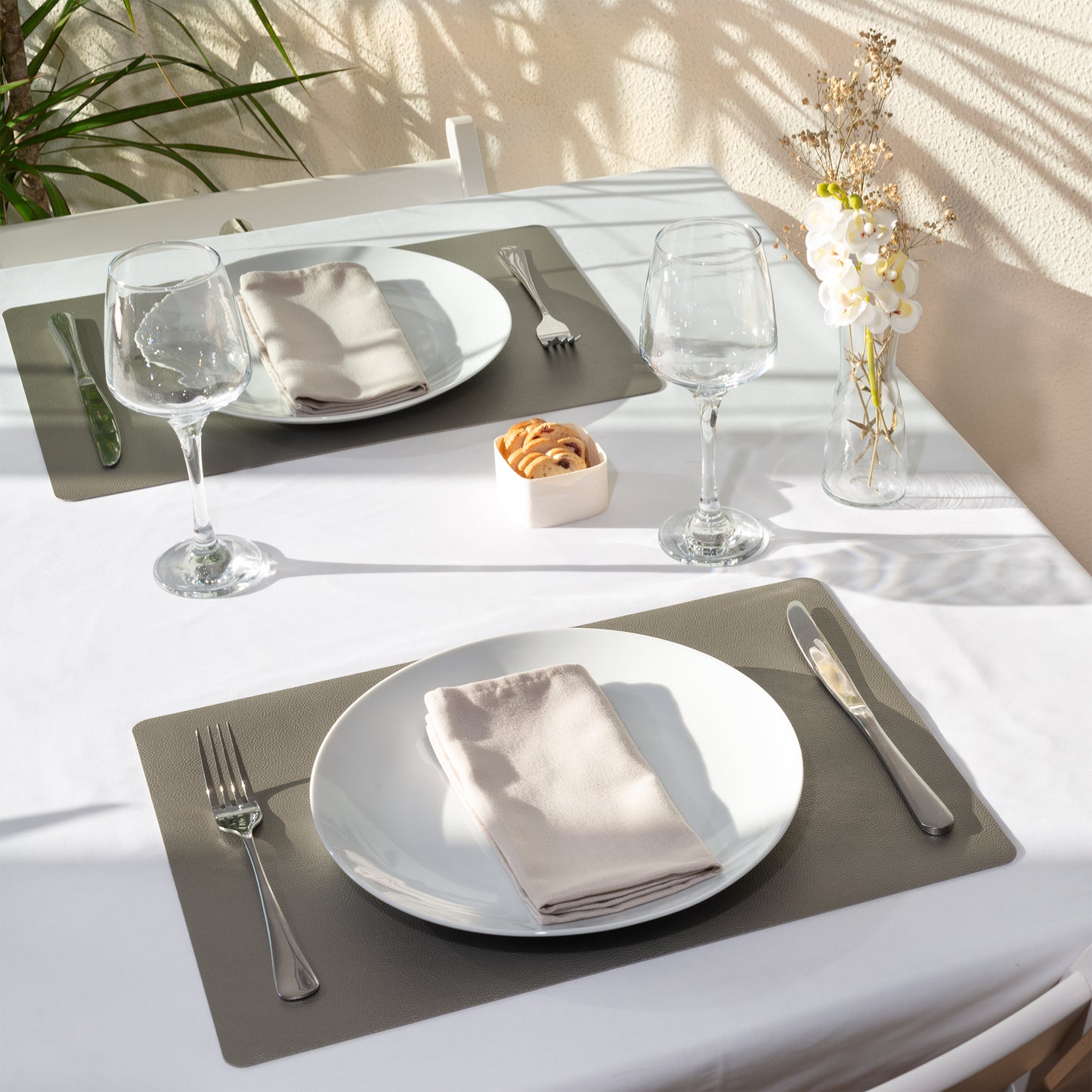 Placemat - dubbelzijdig - Copper silver