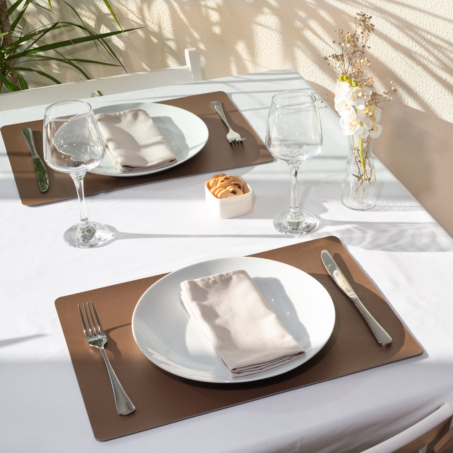 Placemat - dubbelzijdig - Copper silver