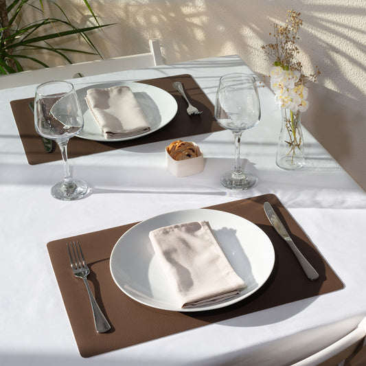 Placemat - dubbelzijdig - Mocca white